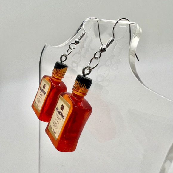 Disaronno Earrings - Alcohol Earrings - New Years Eve Party Earrings - Picture 5 of 9